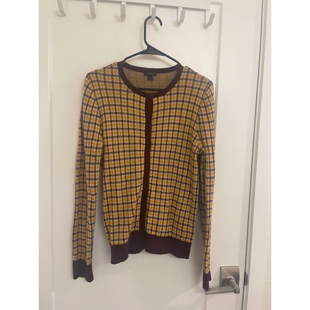 Ann Taylor Preppy Old Money Cotton Cardigan Grandpacore Cottagecore
